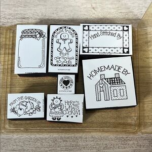 Stampin' Up! Retired stamps hand made / homemade stamps